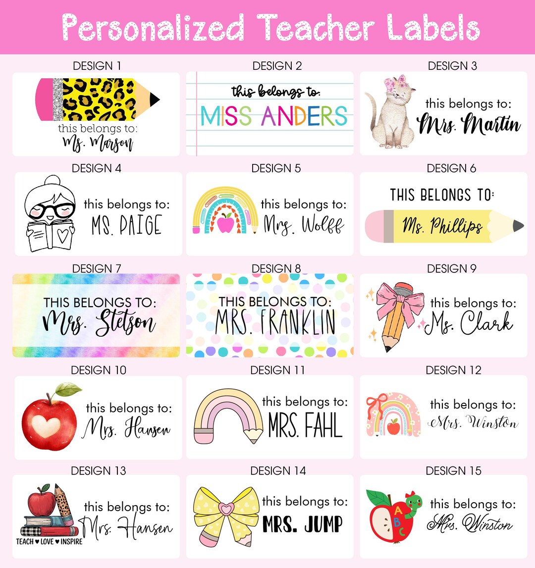 This Belongs to Teacher Stickers, Teacher Book Labels, Teacher Supplies ...