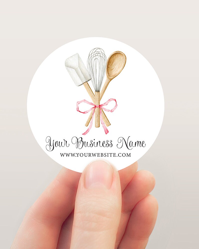 Backen Sticker Personalized Stickers, Business Bakery Stickers, Bakery Business ...