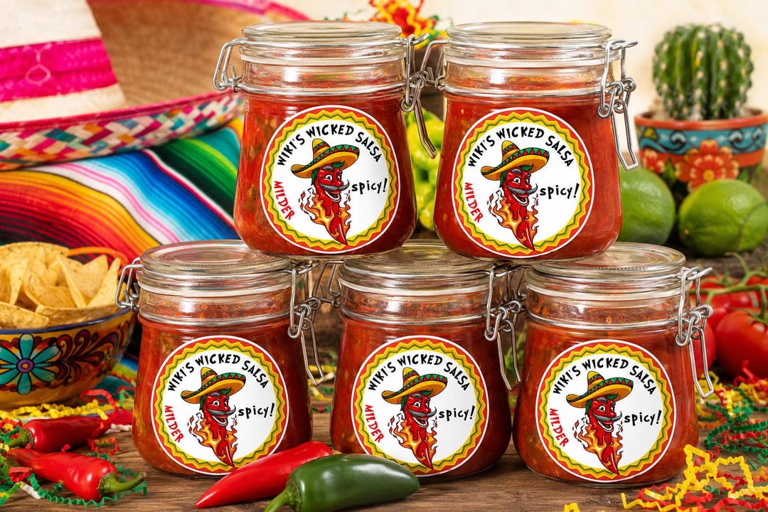 Personalized Salsa Jar Stickers, Custom Salsa Labels, Homemade Salsa ...
