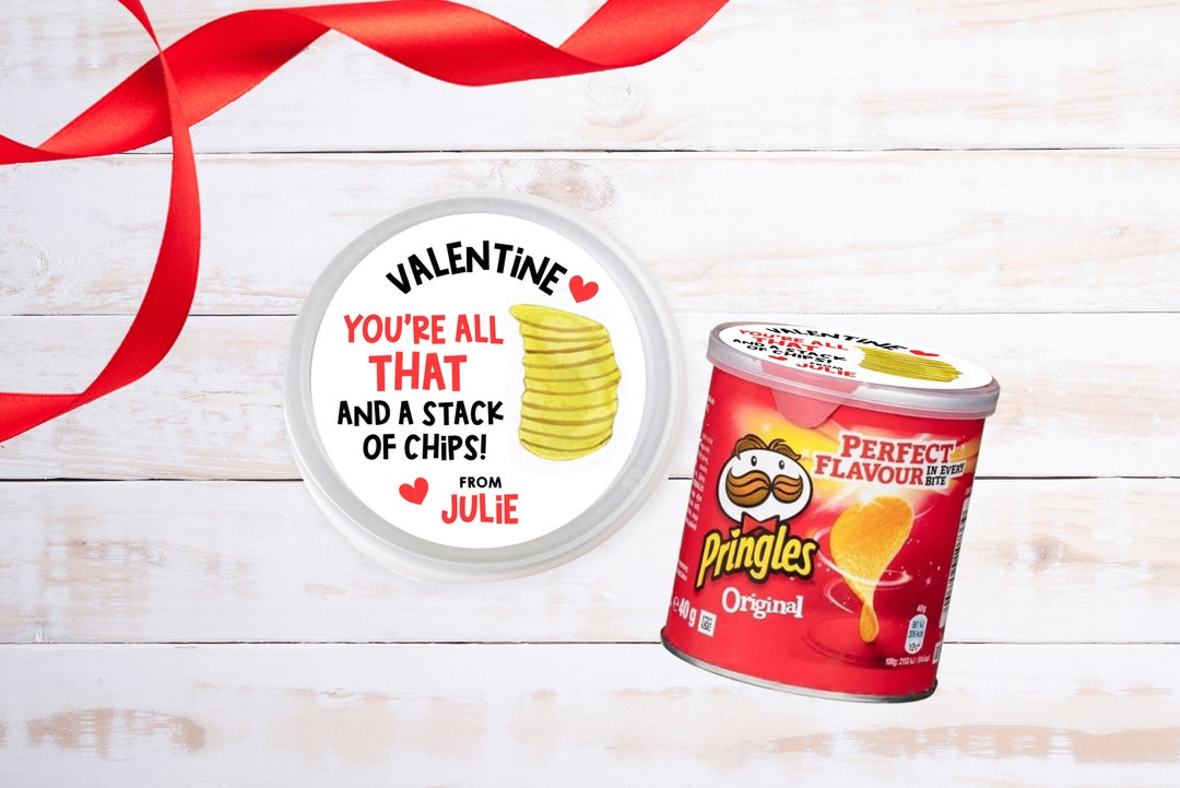 Valentine's Day Stickers, Chips Valentine Favor Stickers, Valentine ...