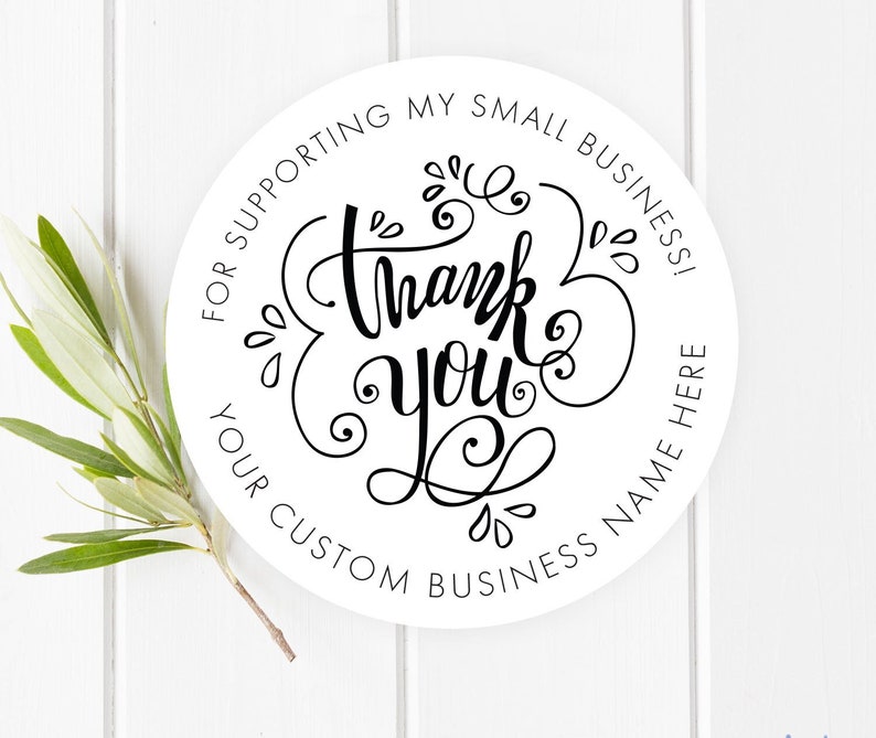 Personalized Thank You Stickers, Business Stickers, Small Business Stickers, Custom Thank You Label, Thank You Stickers, Thank You Labels bild 1
