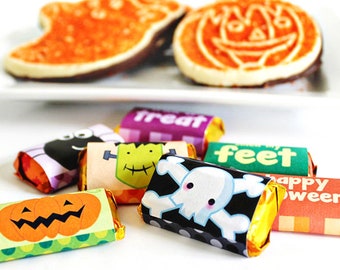 Printable Happy Halloween Mini Candy Bar Labels, Instant Download Halloween Candy Wrappers, Halloween Candy Bar Wraps, Instant Download