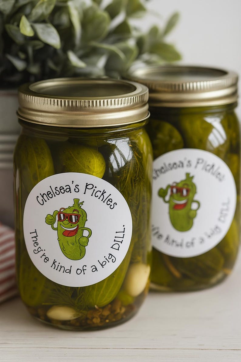 Custom Pickle Labels Personalized Pickle Stickers, Kind of a Big Dill Pickle Stickers ...