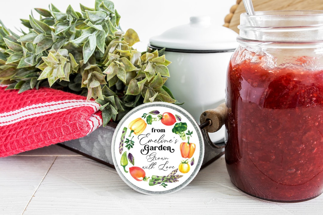 Personalized Garden Stickers, Canning Mason Jar Stickers, Personalized ...