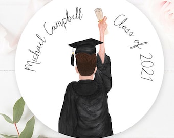 Adesivos personalizados, adesivos para festa de formatura, adesivos para anúncio de formatura, etiquetas para envelopes de formatura, adesivos personalizados para formatura