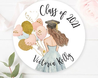 Personalized Stickers, Graduation Party Stickers, Graduation Announcement Stickers, Graduation Envelope Labels, Custom Graduation Stickers