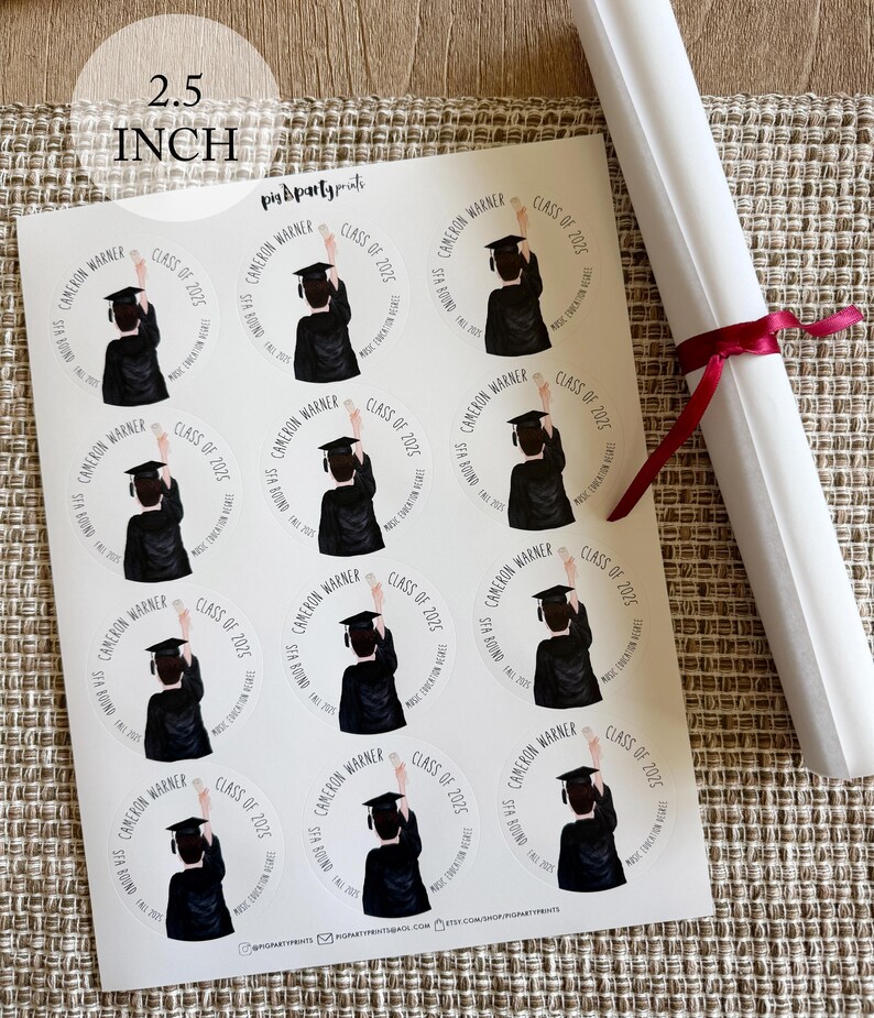 Personalized Stickers, Graduation Party Stickers, Graduation ...