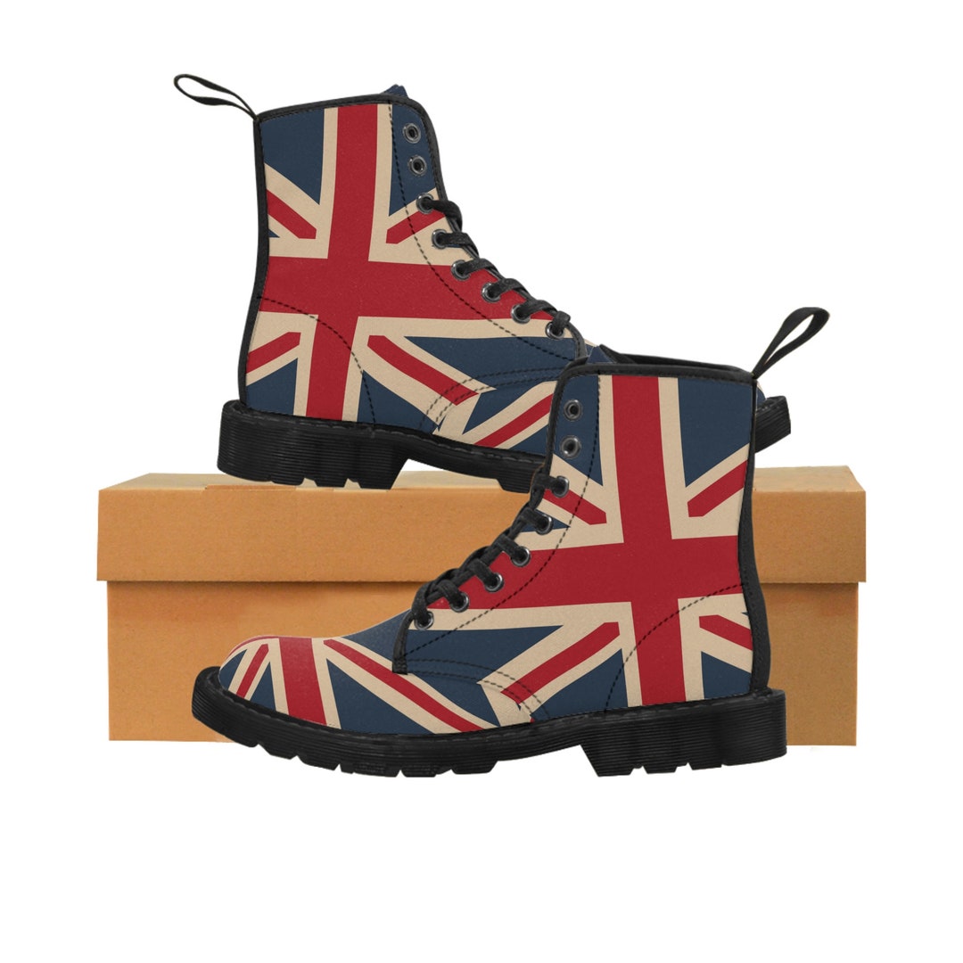 Union Jack Boots British Boots for Women Canvas Boots Britain Flag