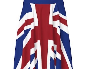 Bright Union Jack Vintage Coronation Skirt Union Jack Skirt Union Jack Clothing Coronation Dress Coronation Party skirt dress Union Jack
