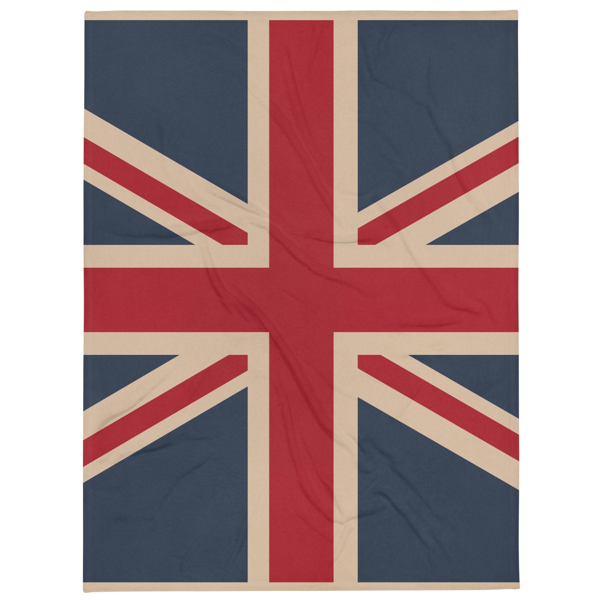 Vintage Look Union Jack Throw, Union Jack Blanket, British Flag, United Kingdom Flag, Coronation