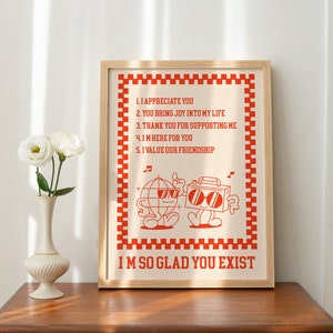 Retro Quote wall Print, Digital Download Print, Cute Wall Decor, Printable Art, Downloadable Poster