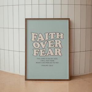 Retro christlicher Wanddruck Glaube Druck Christliches Poster Bibel Vers Digitaler Download Wanddekor Große druckbare Kunst Christliches Geschenk Psalmen