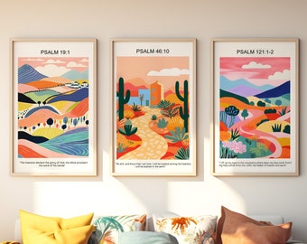 Bundel bijbelvers psalm, psalmposter, zondagsschool kerk, afdrukbaar christelijk onderwijs, schriftkunst, religieuze print, christelijke geschenken