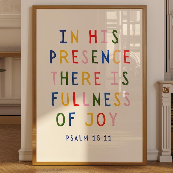 Psalm Bible Poster, Trendy Christian Wall Art, Physical print, Free Delivery, Christian Poster, Scripture Art, Gift For Christians