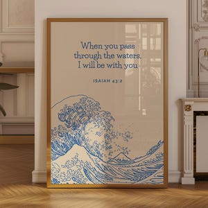 Retro Christian Wall Print, ISAIAH scripture, Christian Poster For Wall Decor, Bible Verse, Digital Download, Printable Art, Christian Gift