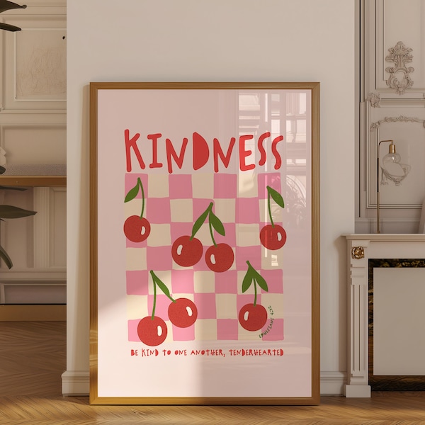 Kindness Print, Fruit of the Spirit Wall Art,  Christian Postser, Ephesians Bible Verse Print