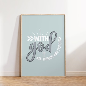 Retro Christian Wall Art, Faith Print, Christian Poster, Bible Verse, Digital Download, Wall Decor, Printable Art, God Poster, Scripture art