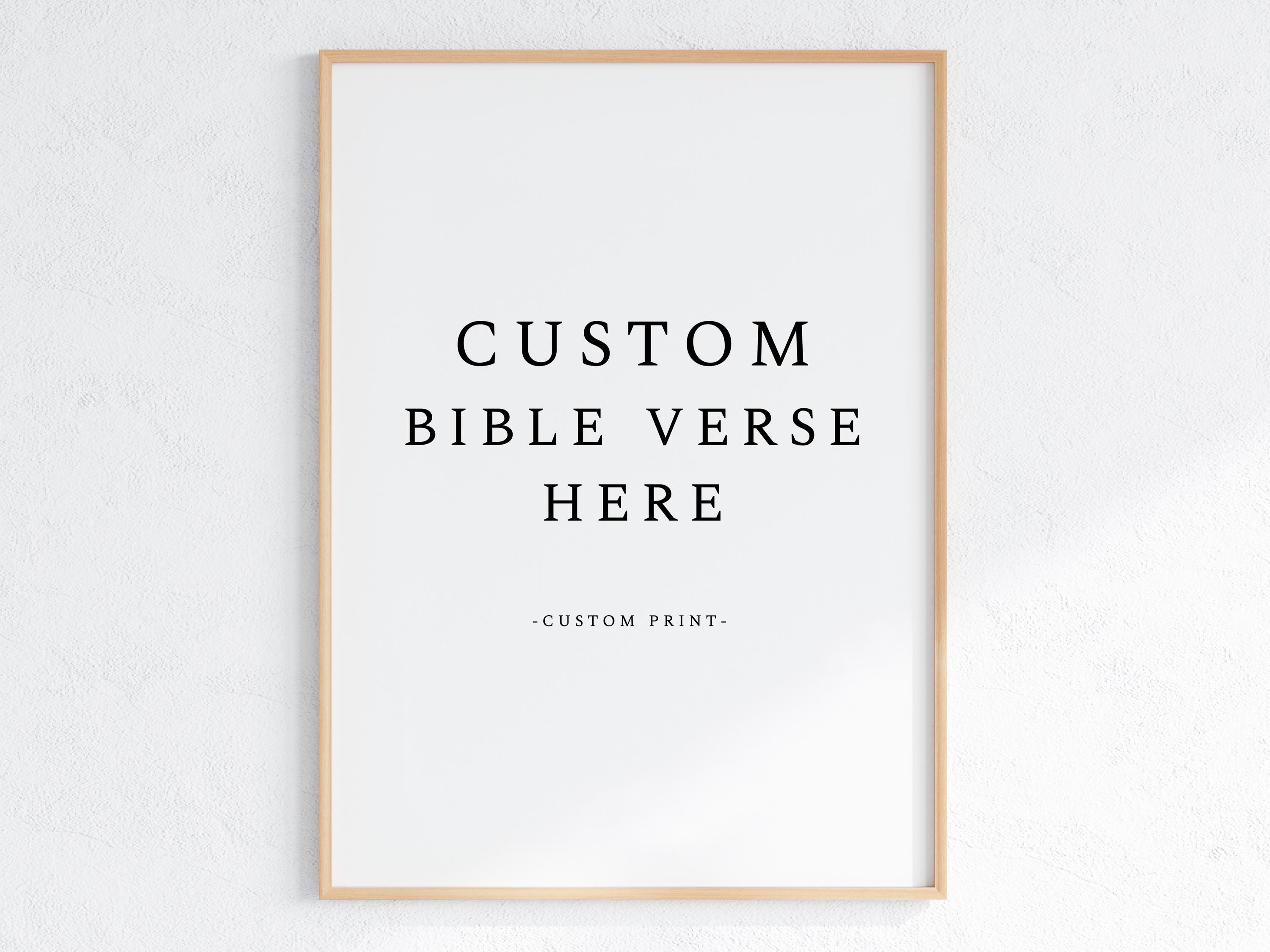 Custom Bible Verse Printable, Custom Bible Verse Wall Art, Custom ...