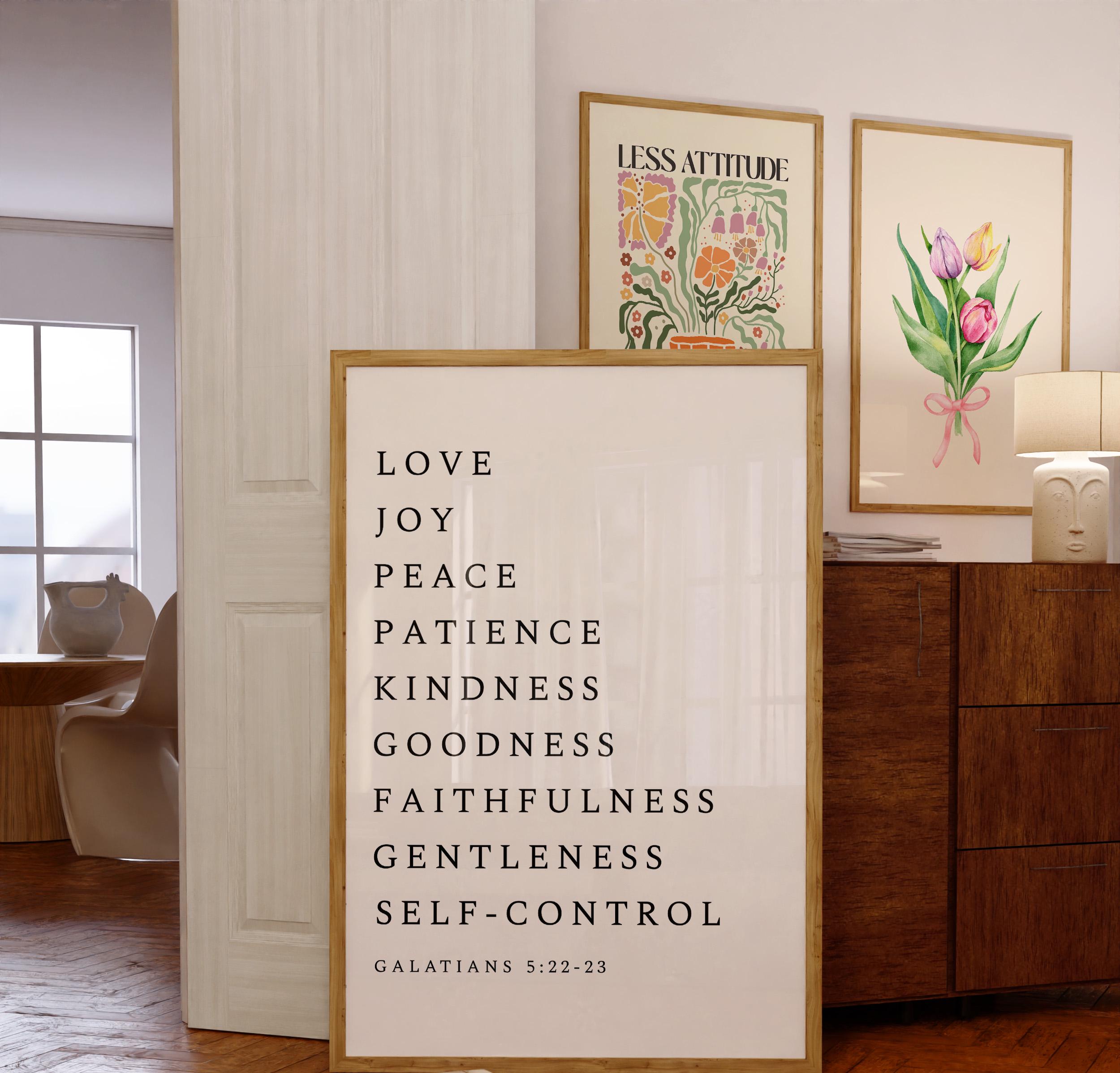 Galatians 5:22-23, Fruit of the Spirit Wall Art, Christian Wall Print ...