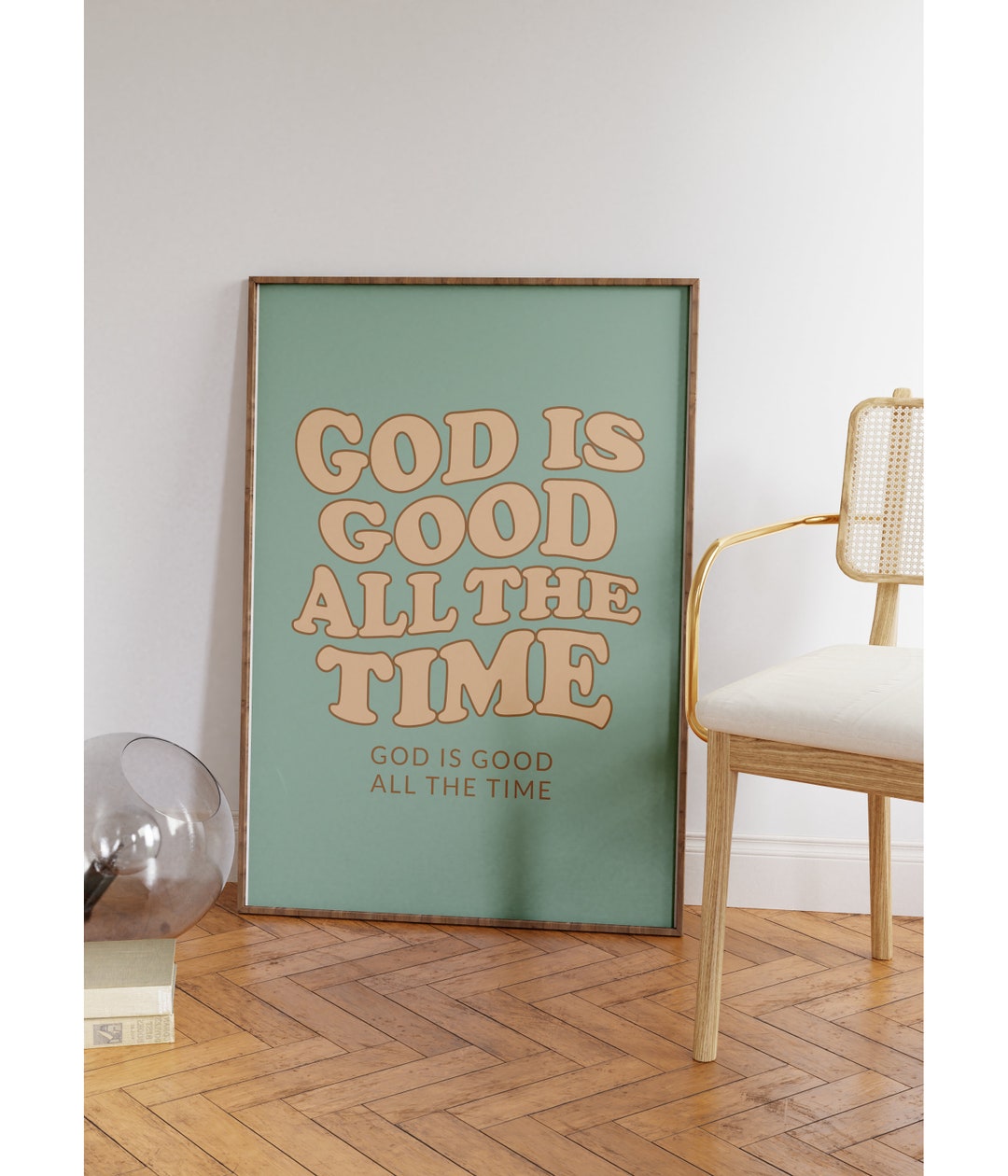 Retro Christian Wall Print God Quote Print Christian Poster Bible Verse