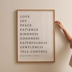 Galatians 5:22-23, Fruit of the Spirit Wall Art, Christian Wall Print, Bible Verse Wall Art, Scripture poster, Christian Printable, Faith