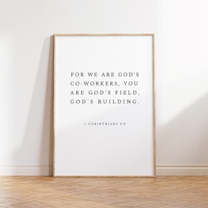 Corinthians Print, Modern Christian Wall Art, Bible Verse, Christian Poster, Minimalist Print, Scripture Art, Dorm Decor, God Saying