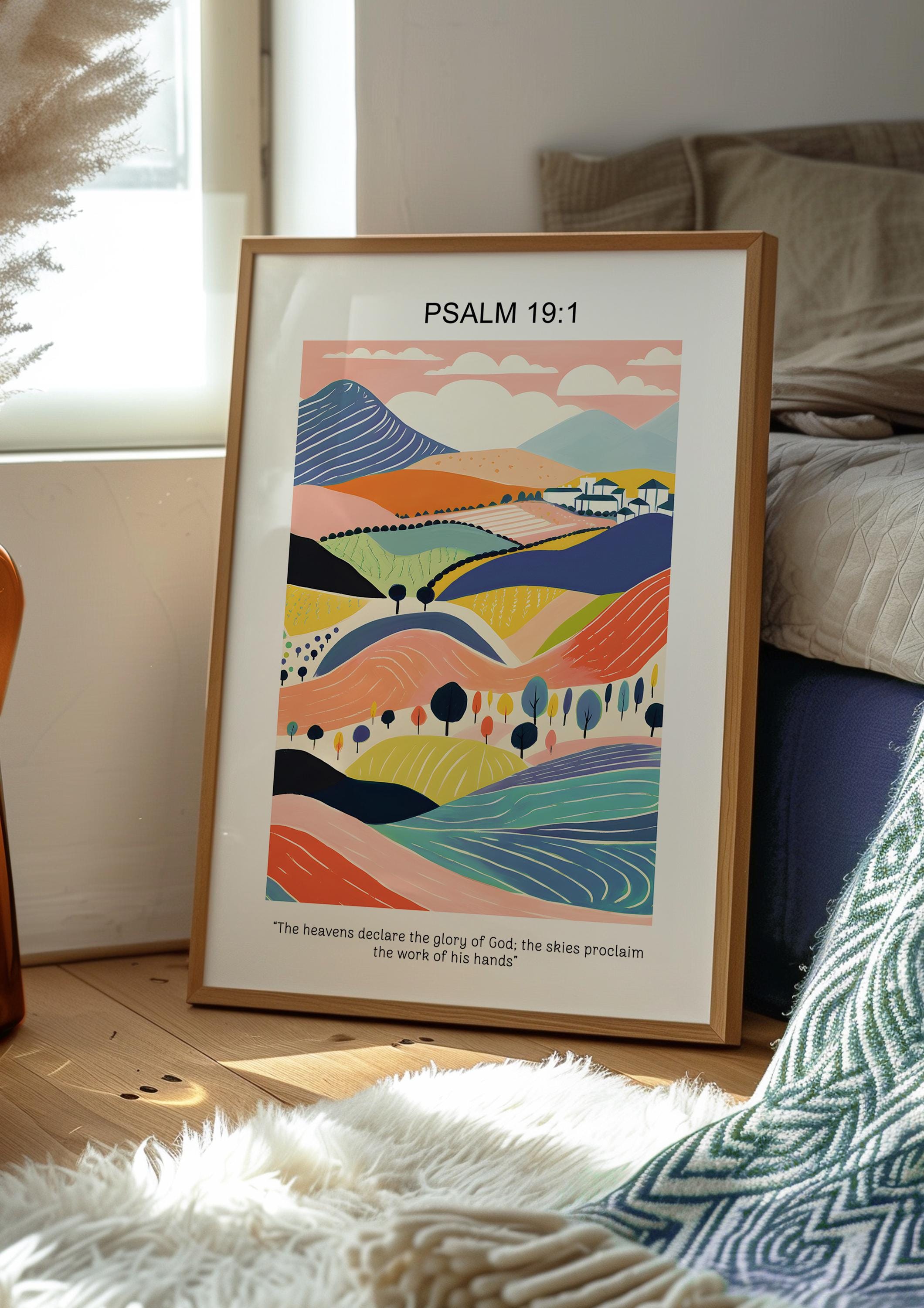 Psalm Bible Verse Poster, Christian Wall Art, Gift for Christians, Free ...