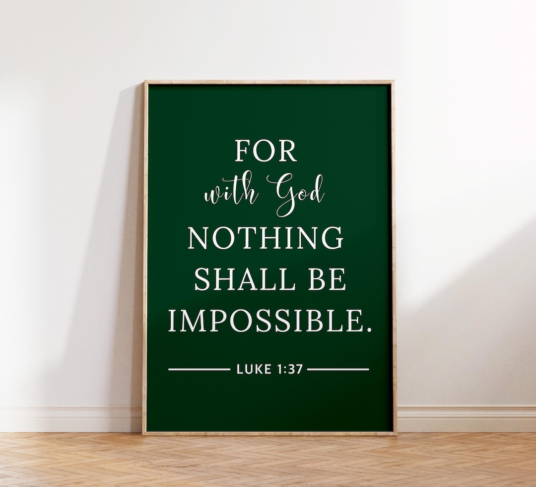 Christian Wall Art Print, Religious Poster, Luke Scripture Print ...