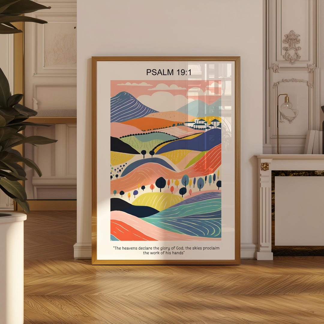 Psalm Bible Verse Poster, Christian Wall Art, Gift for Christians, Free ...