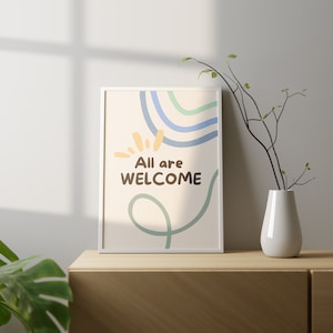 Tutti sono i benvenuti, la gentilezza conta, più forti insieme, poster sulla diversità, uguaglianza, inclusione, arredamento in classe positivo, lgbtq, blm
