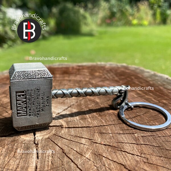 Thor Hammer Pewter NEW * Mjolnir Key Chain * Ragnarok Dark World Keychain Silver