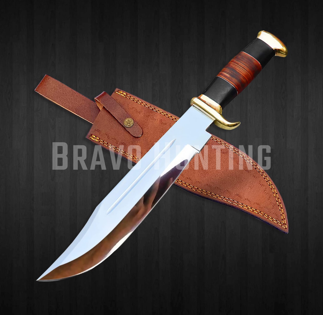 Bowing Knife Custom Handmade Crocodile Dundee Knife D2 Steel Etsy
