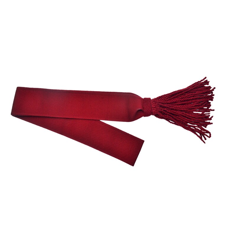 British Military Forces Sash With Tassel / Cadet Forces Sash Scarlet