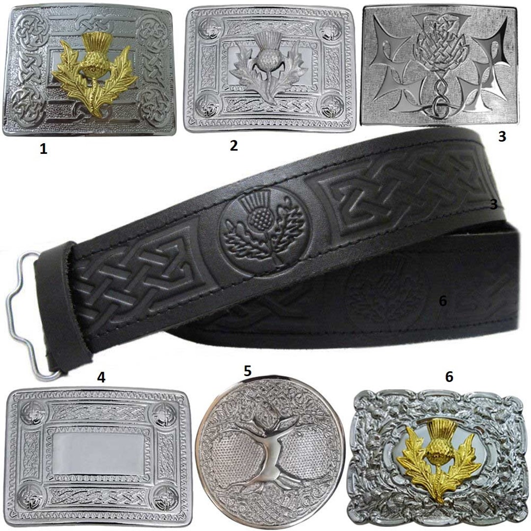 Men's Scottish Kilt Belt With Buckle Set for Men/kilts Belt Buckles