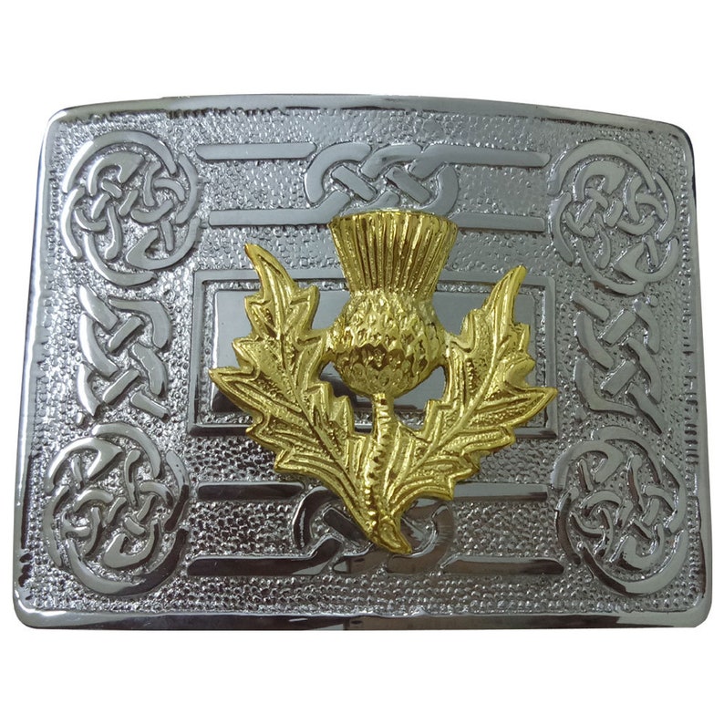 Celtic Knot Pewter Kilt Belt Buckle - Made In Scotland – Highland Store - Foto 10