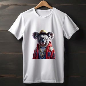 Koala Rapper Club-outfit ontwerp digitaal png-bestand