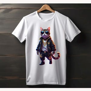 Katze Rapper Club Outfit PNG Digitale Datei Design