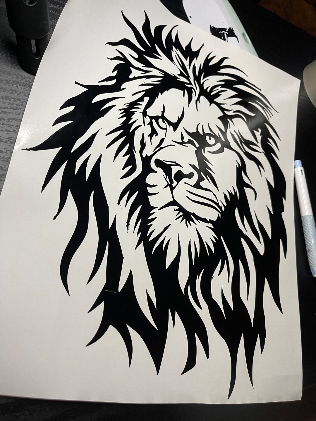 Confident Detailed Lion Vinyl Animal Lover Zookeeper Decal Sticker