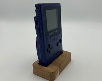 Nintendo Gameboy COLOR Handheld Stand made of oak wood