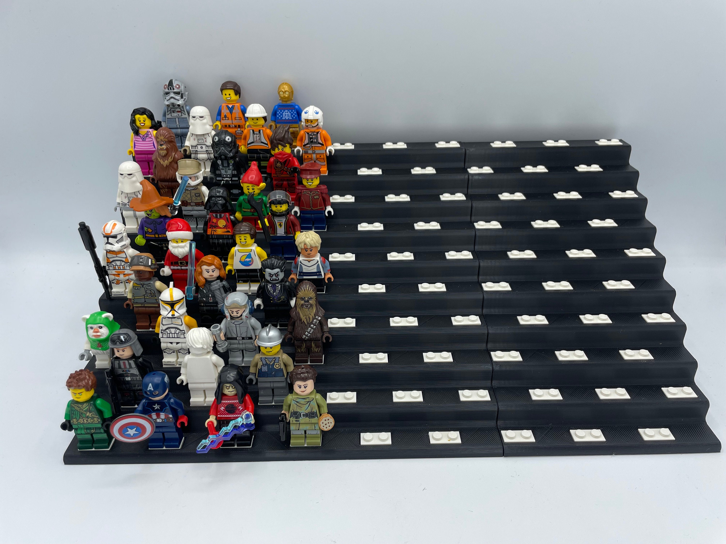 レゴ ミニフィギュア 90 体用ディスプレイケーススタンド l ブラック l