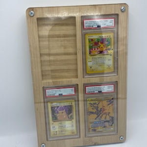 Rahmen Setzkasten Wandhalter für 4 Grading Sammelkarten PSA