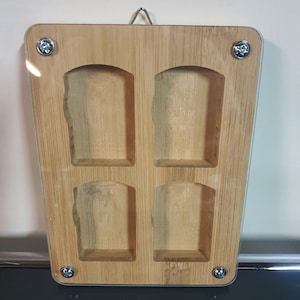 Zippo Lighter Holder Collector Frame Display Case for 4 Zippos with Plexiglass Protection