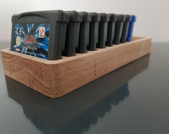 Oak wood frame for 13 Gameboy Advance games (without case) - display stand