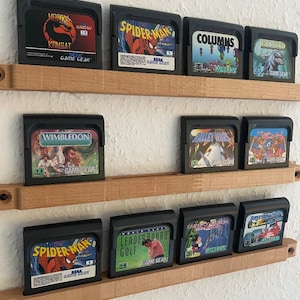 3x シェルフ ウォール バー SEGA GAME GEAR カートリッジ カバー カートリッジ ウォール マウント ディスプレイのセット