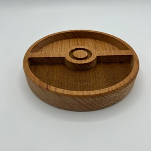 Beech Wood Pokeball Snack Plate Perfect for Pokemon Fans Kick Pokemon Ball image 4