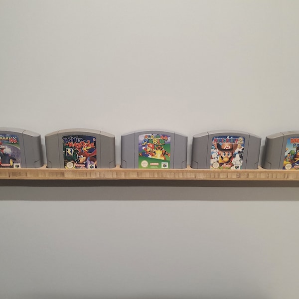 SET 3 x N64 l Nintendo 64 l wall holder bar for 5 games l display l stand