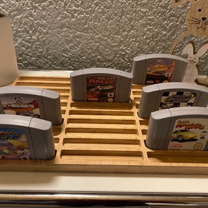 任天堂 N64 カートリッジコレクター木製モジュールスタンドディスプレイケース 30 ゲーム用
