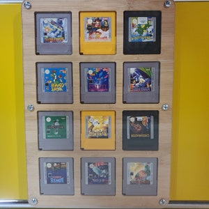 12 Nintendo Gameboy Games Holder Collector Frame With Plexiglass ...