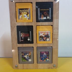 6 ゲームボーイモジュールカートリッジコレクターフレームプレキシガラス保護付きプレゼンター壁フレーム I 6 クラシックゲーム用ゲームボーイカートリッジディスプレイ