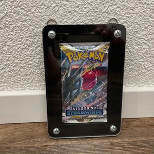 Pokémon BOOSTER verzamelframe in zwart met plexiglas bescherming / Pokémon booster pack display / yugioh / magie / TCG